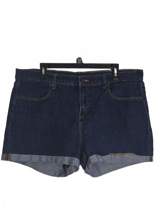 Old Navy Pants - 🎇 Old Navy Dark Blue Cuffed Jean Shorts Size 16